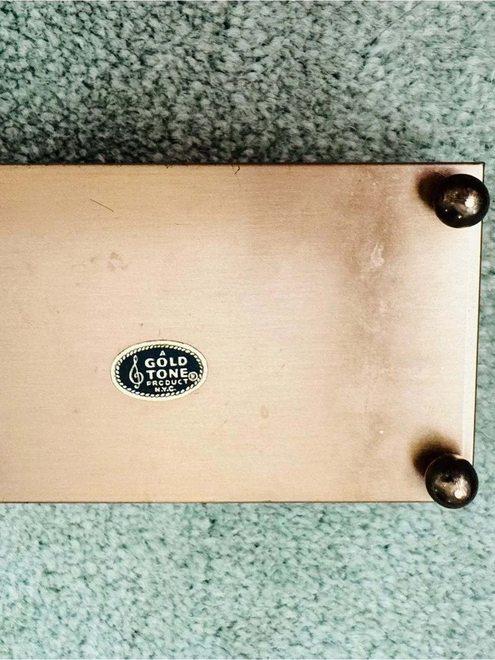 Vintage Floral Gold Tone Jewelry Box